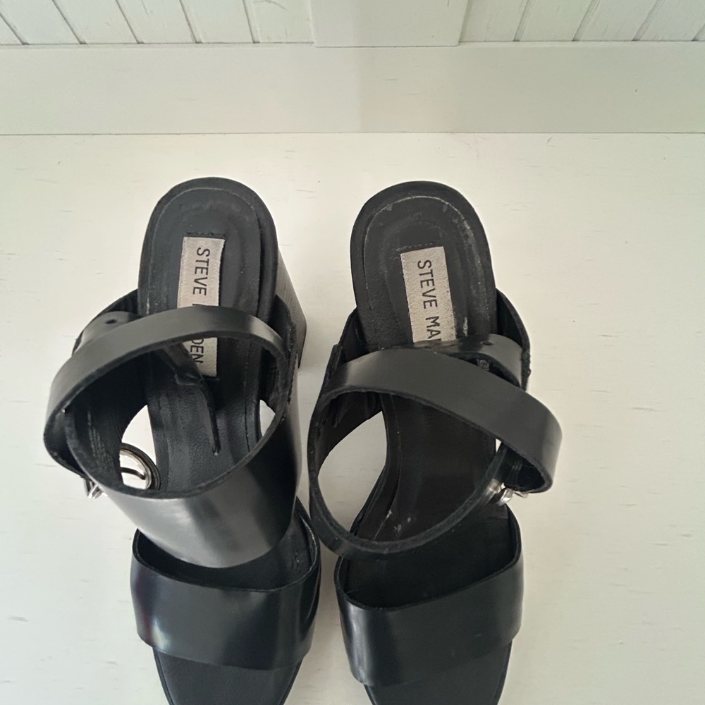 Steve Madden Black Strappy Heels